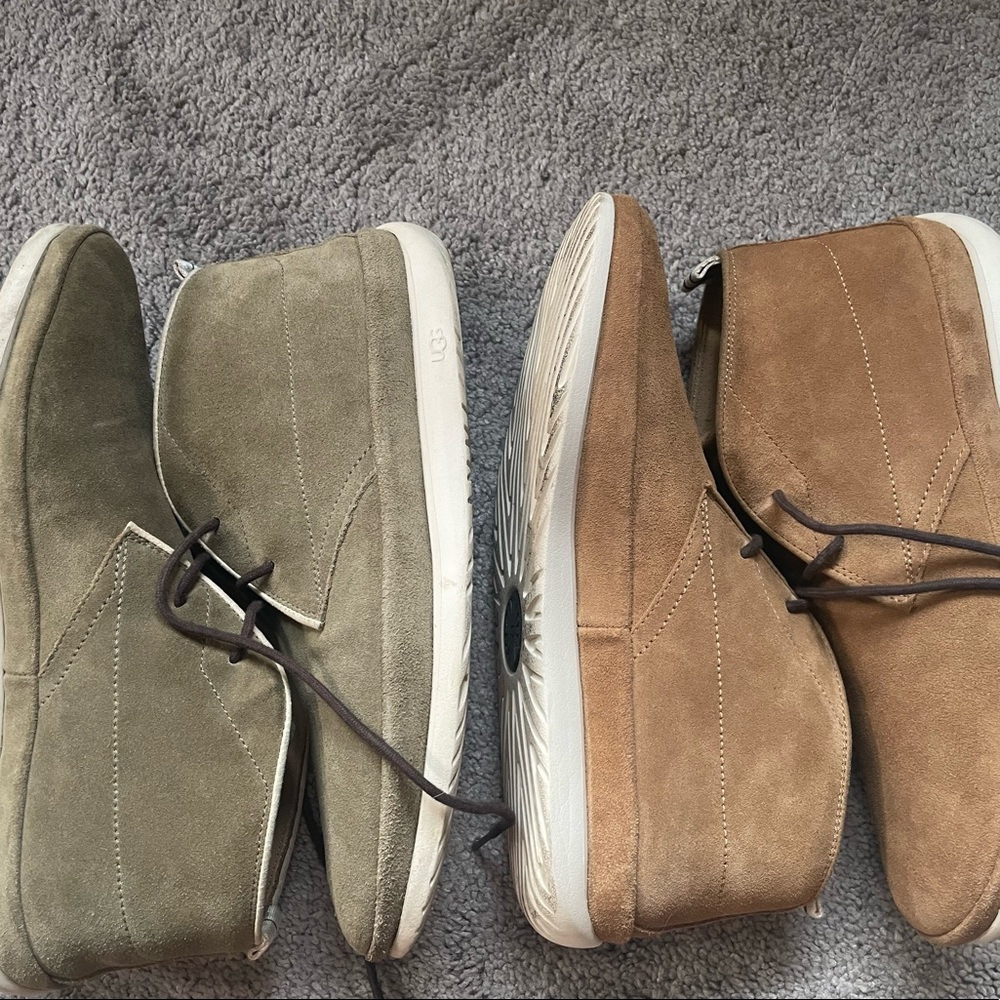 UGG Mens Cali Chukka Boots, set of two. Chestnut and Antelope
